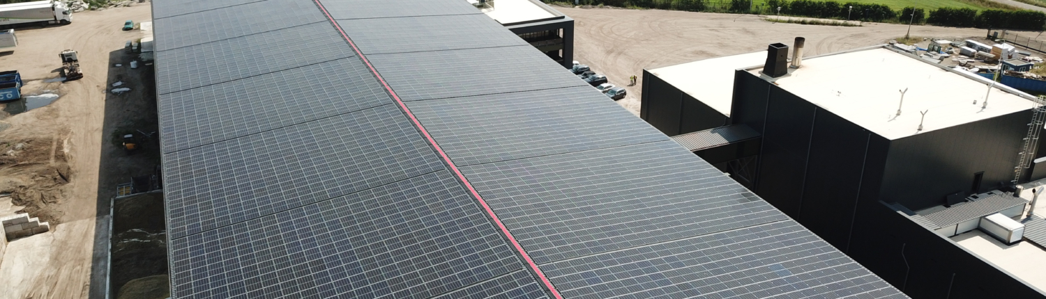 Photovoltaik-Anlage auf einem Gewerbedach